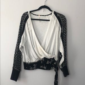 Free People V tie sweater